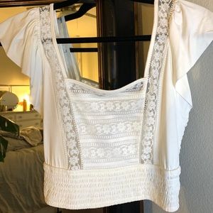 Forever 21 white cropped top